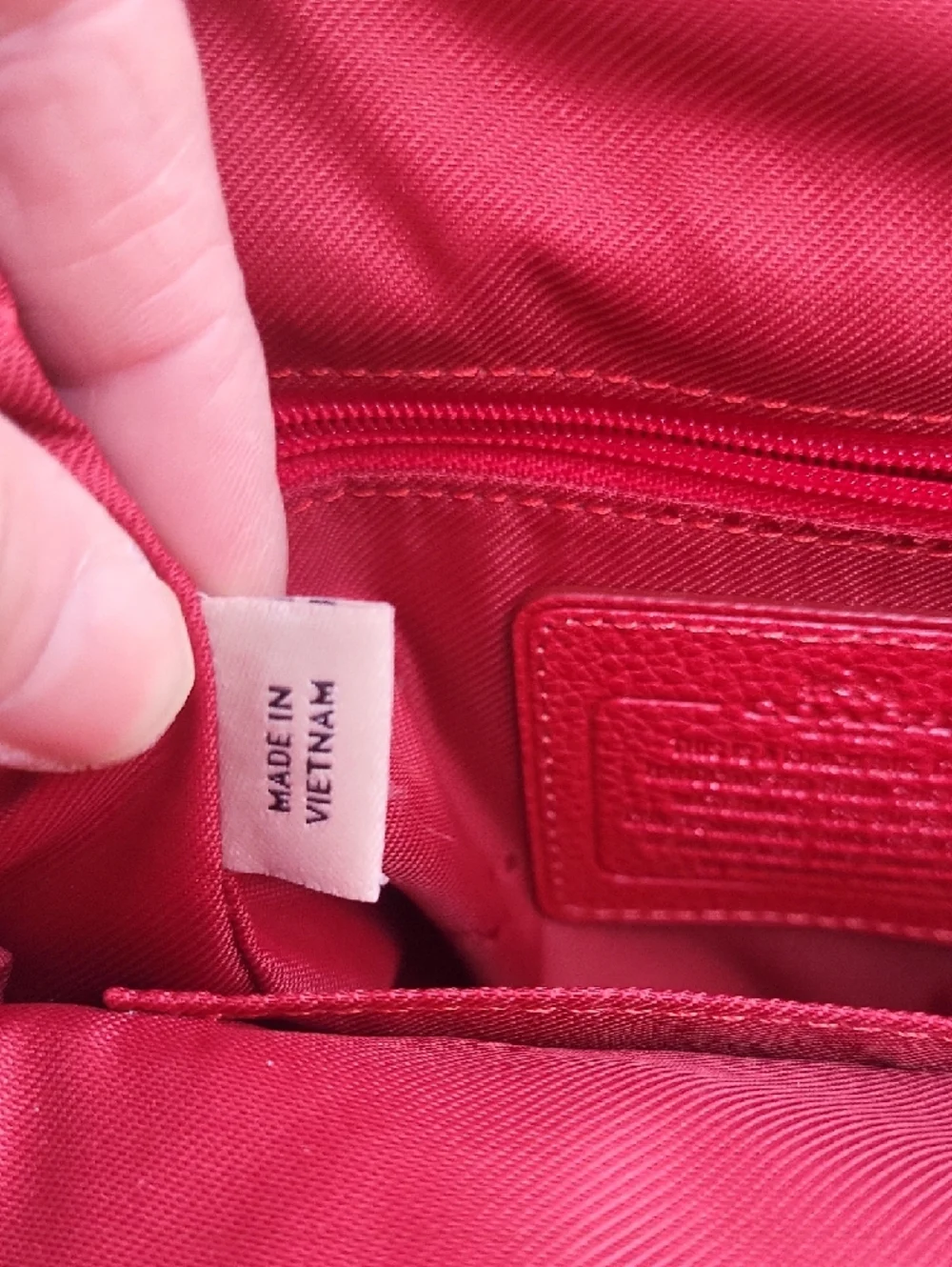 Coach Red Pebbled Leather Mini Turnlock Rucksack Backpack - Picture 10 of 16